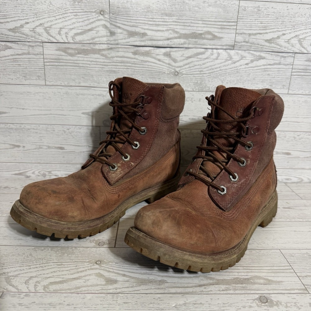 Timberland Leather Boots Women Size 8.5 Premium Workwear Waterproof A19C4